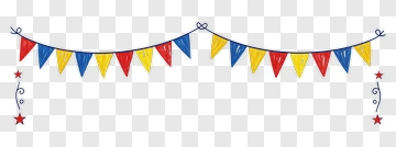 Colorful Hand-Drawn Banner With Flags PNG