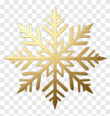 Golden Snowflake PNG