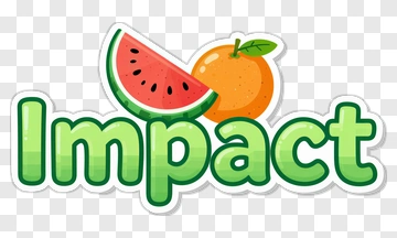 Impact Logo With Watermelon And Orange PNG