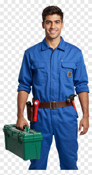 Technician In Blue Workwear PNG