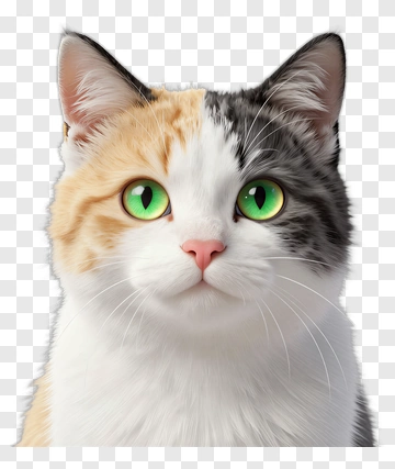 A Cat With Green Eyes PNG