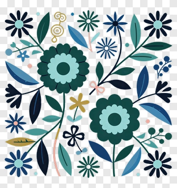 Floral Botanical Illustration PNG