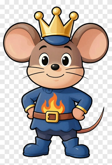 Cartoon Mouse King PNG