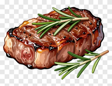 Grilled Steak With Rosemary PNG