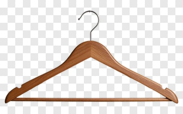 Wooden Hanger With Metal Hook PNG