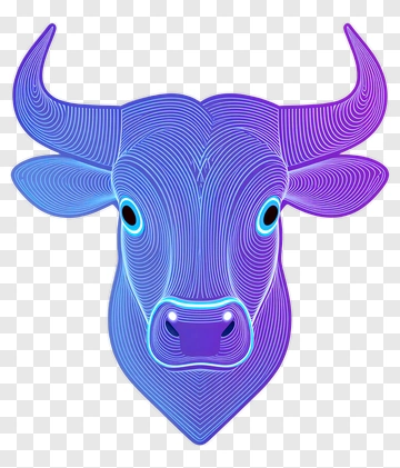 Bull Head Design PNG