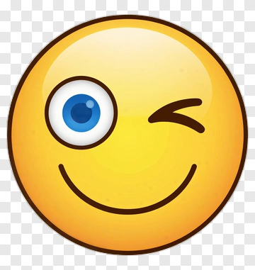 Winking Yellow Emoji Face PNG