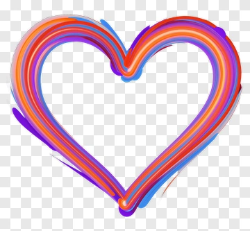 Colorful Heart Shape PNG