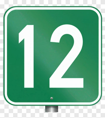 Road Sign Number Twelve PNG
