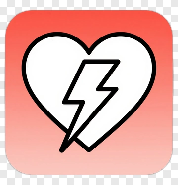 Heart With Lightning Bolt PNG