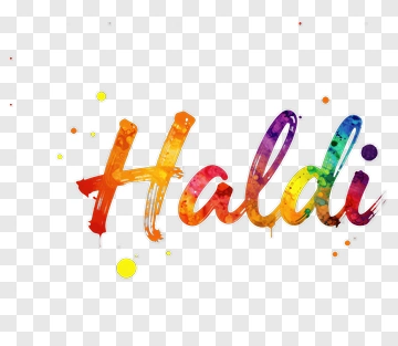 Haldi Rainbow Lettering PNG