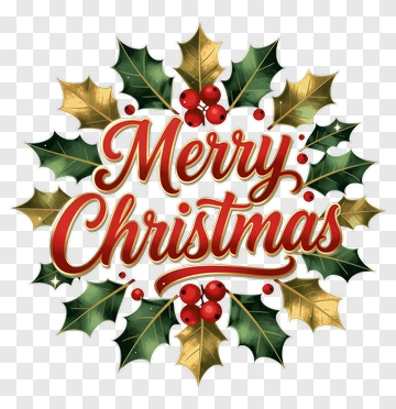 Merry Christmas Holiday Design PNG