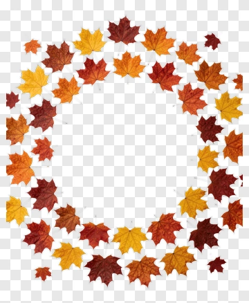 Autumn Leaves Arranged In A Circle PNG