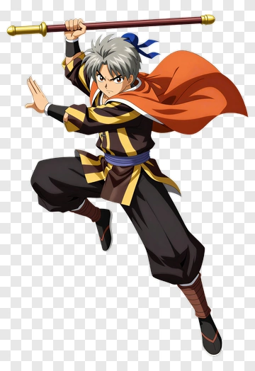 Anime Ninja Character In Action Pose PNG