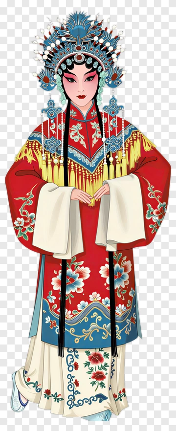 Peking Opera Actress In Traditional Costume PNG