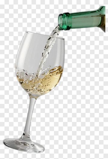 White Wine Being Poured Into Glass PNG