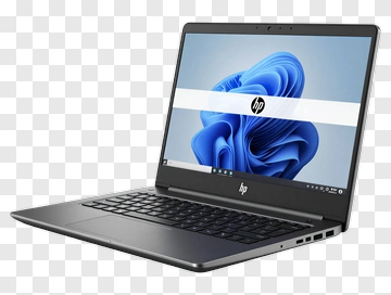 HP Laptop With Windows 11 Desktop PNG