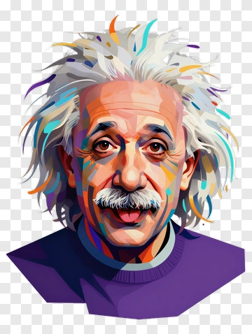 Albert Einstein Portrait PNG