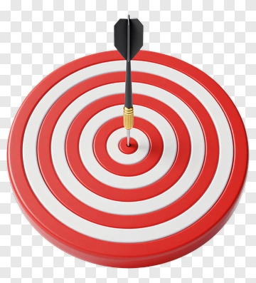 Dart Hitting Target Bullseye PNG