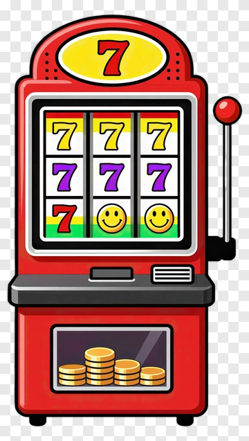 Classic Slot Machine With Winning Symbols PNG