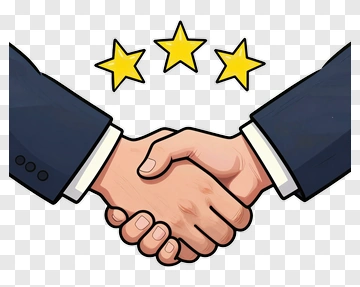 Handshake With Stars PNG