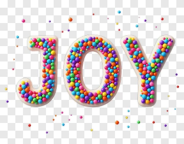 Joy Candy Letters PNG