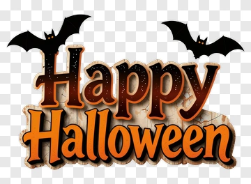 Happy Halloween With Bats PNG