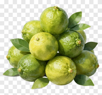 Stack Of Limes With Leaves PNG