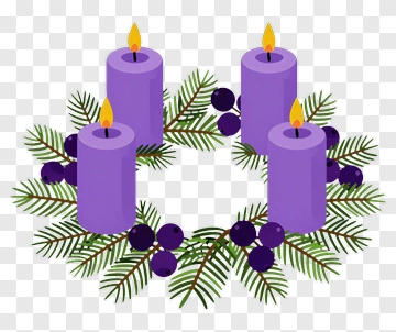 Advent Wreath With Four Candles PNG