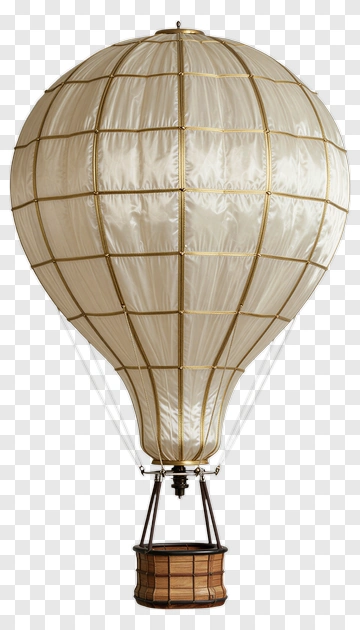 Cream And Gold Hot Air Balloon PNG