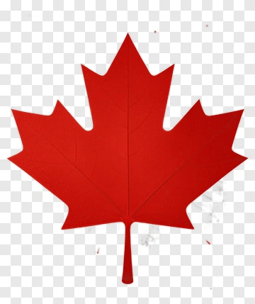 Red Maple Leaf With Sparkler PNG