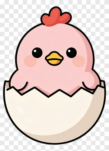 Cute Hatching Chicken PNG