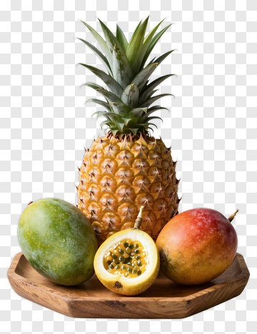 Fresh Tropical Fruit Arrangement PNG