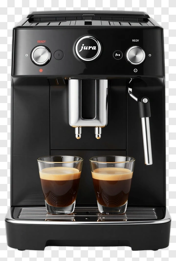 Jura Coffee Machine With Two Espresso Cups PNG