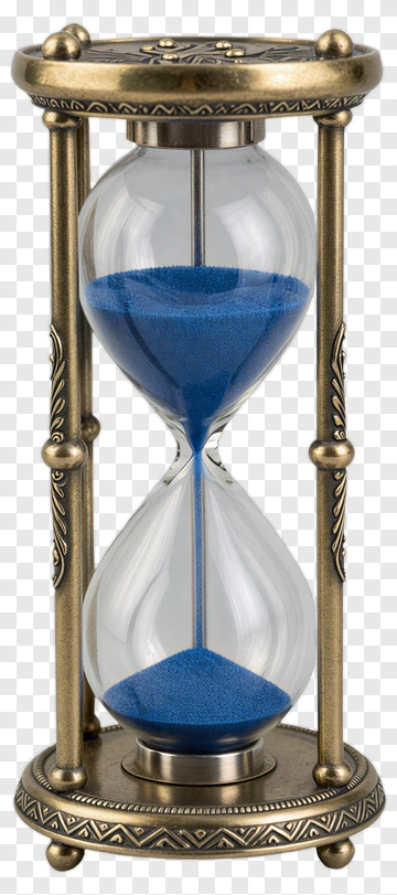 Classic Hourglass With Blue Sand PNG