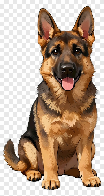German Shepherd Sitting PNG