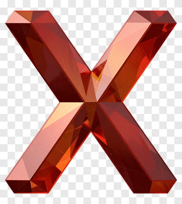 Red Gemstone X PNG