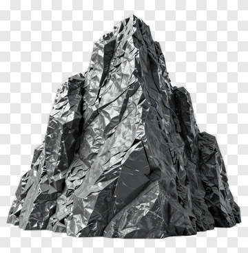Crumpled Foil Mountain PNG