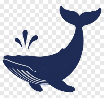 Blue Whale Silhouette PNG