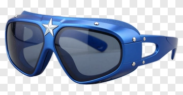 Blue Star Goggles With Dark Lenses PNG
