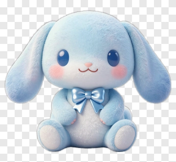 Cute Blue Bunny With Bow Tie PNG