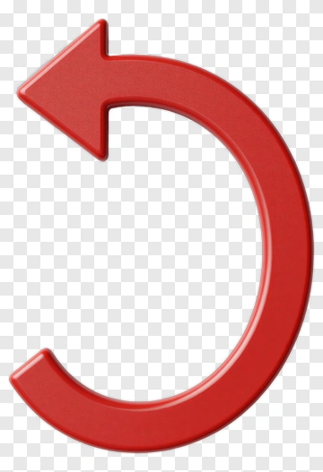 Red Curved Arrow Icon PNG