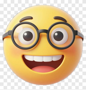 Smiley Face With Glasses PNG