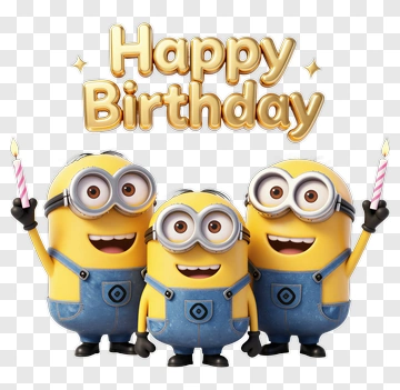 Happy Birthday Minions PNG