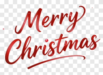 Merry Christmas Text Design PNG
