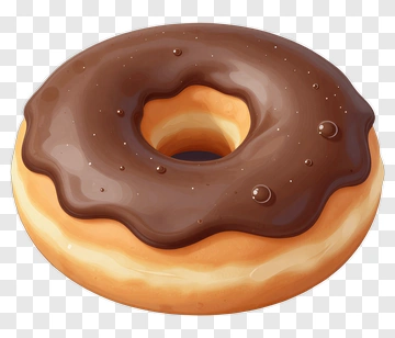 Chocolate Glazed Donut PNG