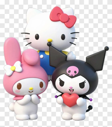 Hello Kitty My Melody Kuromi Cartoon Characters PNG