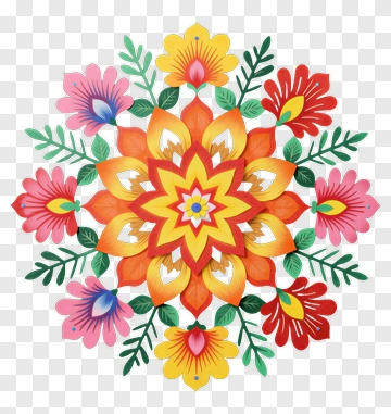 Paper Flower Mandala PNG
