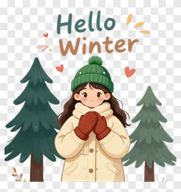 Girl In Winter Outfit PNG