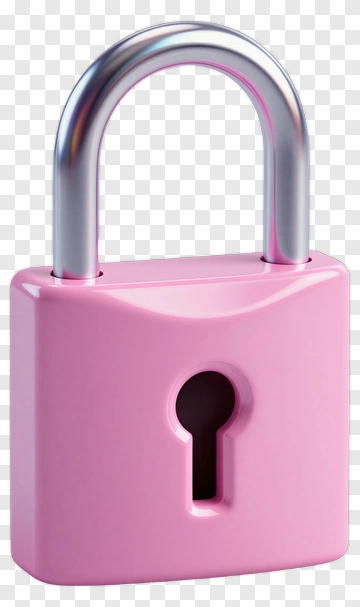 Pink Padlock PNG